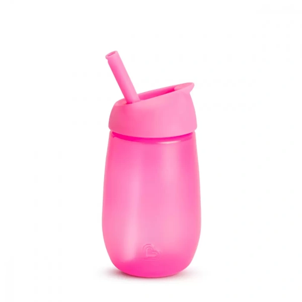 Munchkin поильник непроливайка с трубочкой Simple Clean Straw 296 мл с 12 мес., розовый NEW
